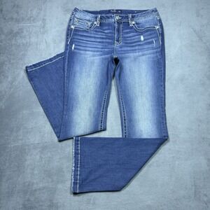 Miss Me Jeans Womens 33x34 Chloe Bootcut Midrise Wing Pockets Studded Y2K Boho